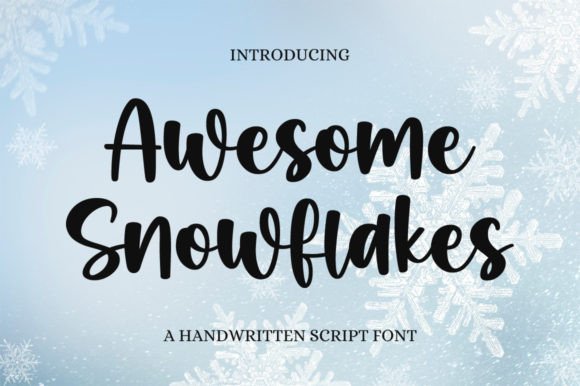 Awesome Snowflakes Font for a Polished Brand Look
