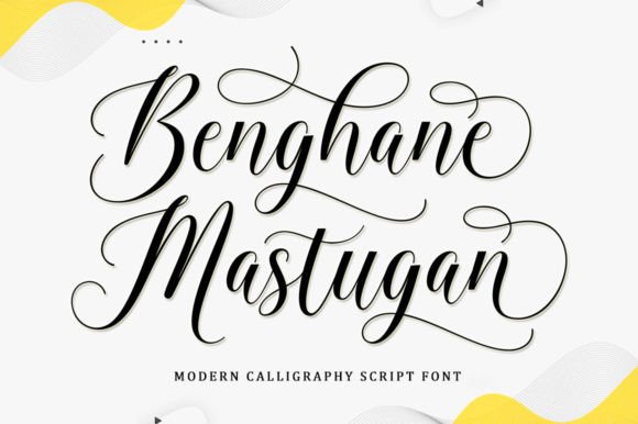 Benghane Mastugan: A Modern Script Font for Digital Creatives