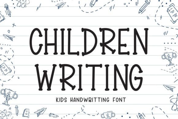 Children Writing Font for Branding and Design