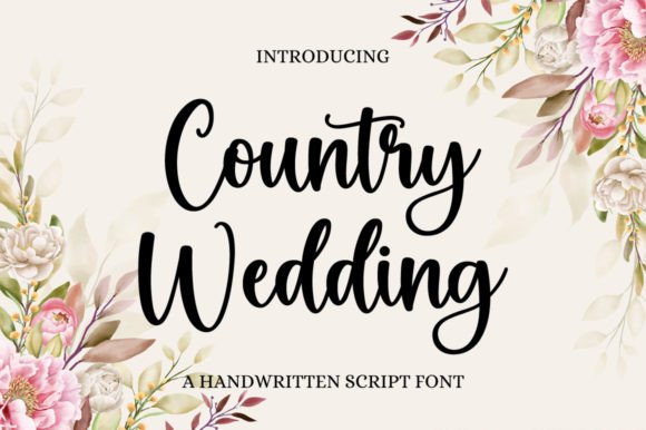 Country Wedding Font for Web Design