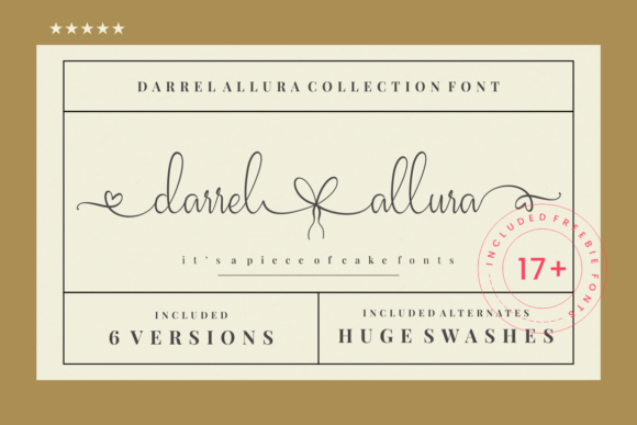 Darrel Allura Collection Font for Handmade Creations