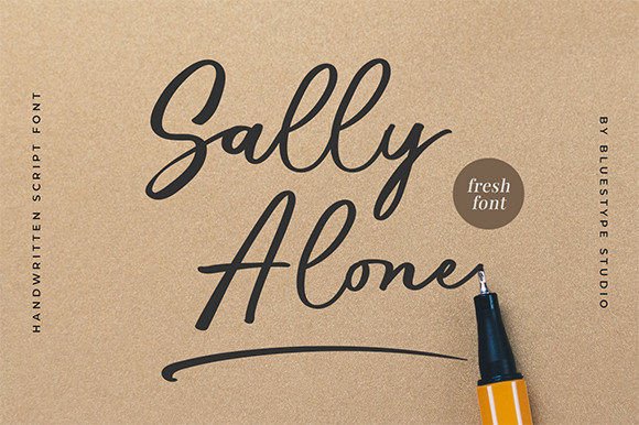 Sally Alone: A Handwritten Font for Editorial Elegance